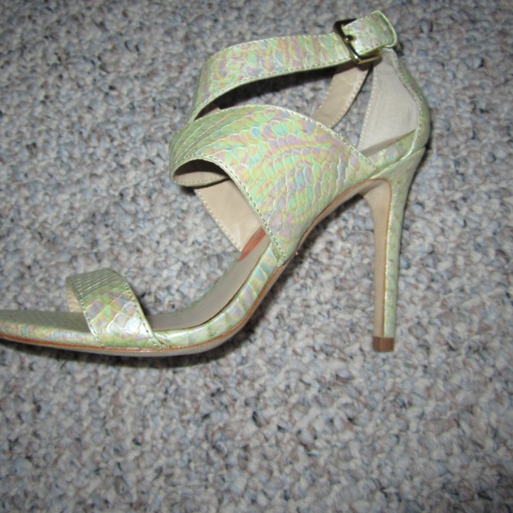 Charles David Iridescent Snakeskin Heels